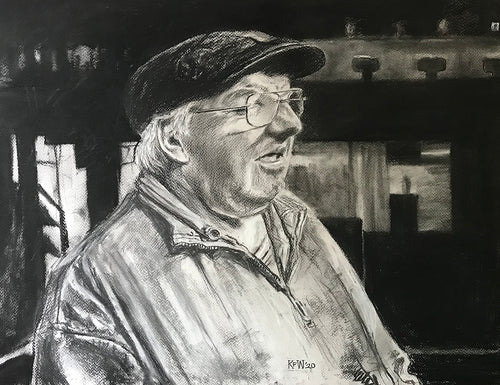 Forge worker no1 - Charcoal on paper