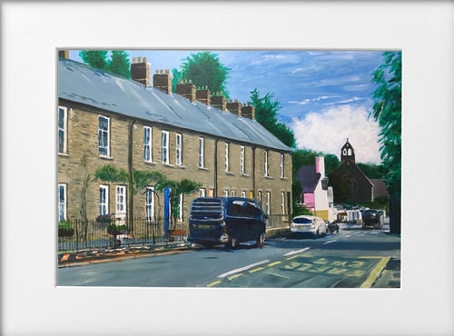 Mounted Print - (Unframed) - Tongwynlais Village Terrace